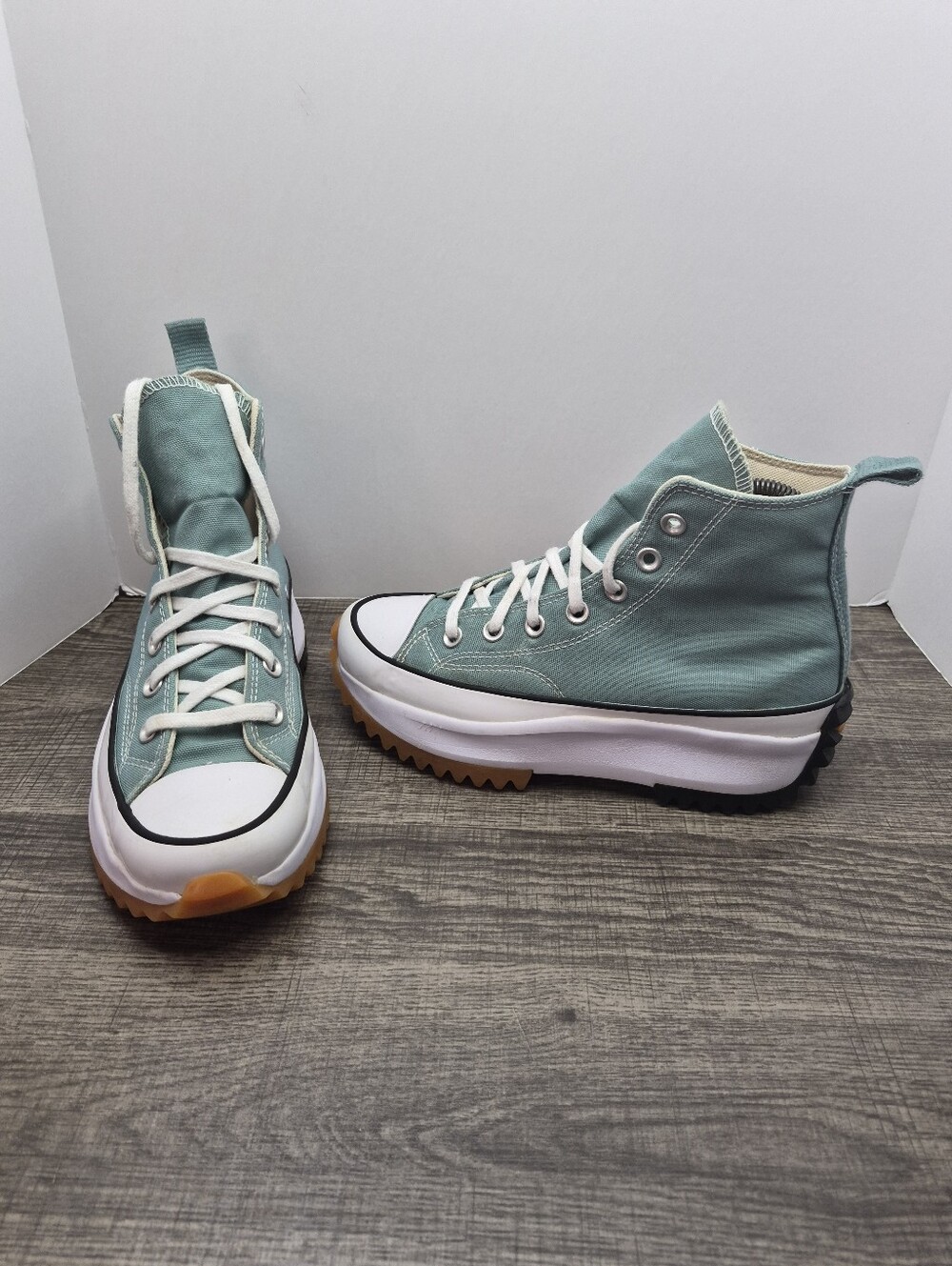 Converse Run Star Hike Women Shoes Size 7 Platform High Jade Unity Sneakers